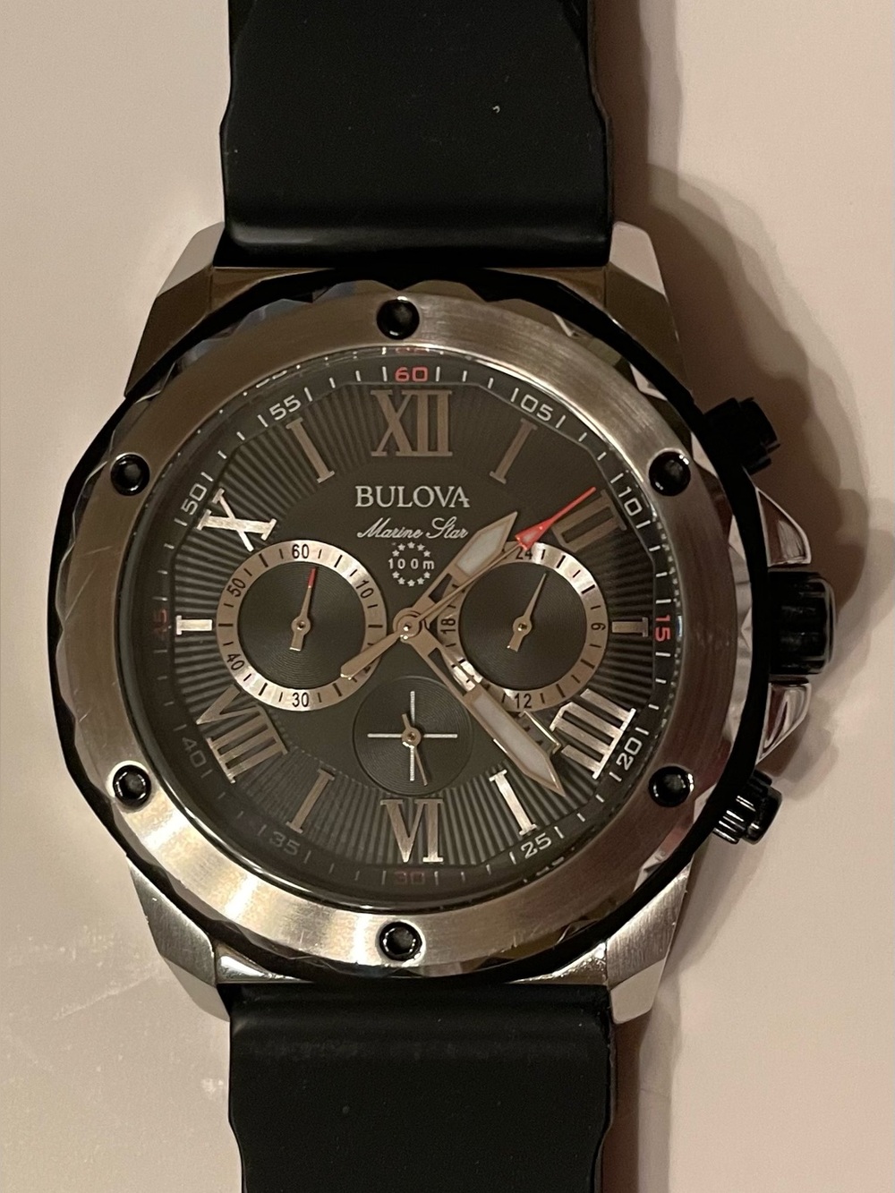 Bulova Marine Star Black and Silver Watch - Picture 4 of 7